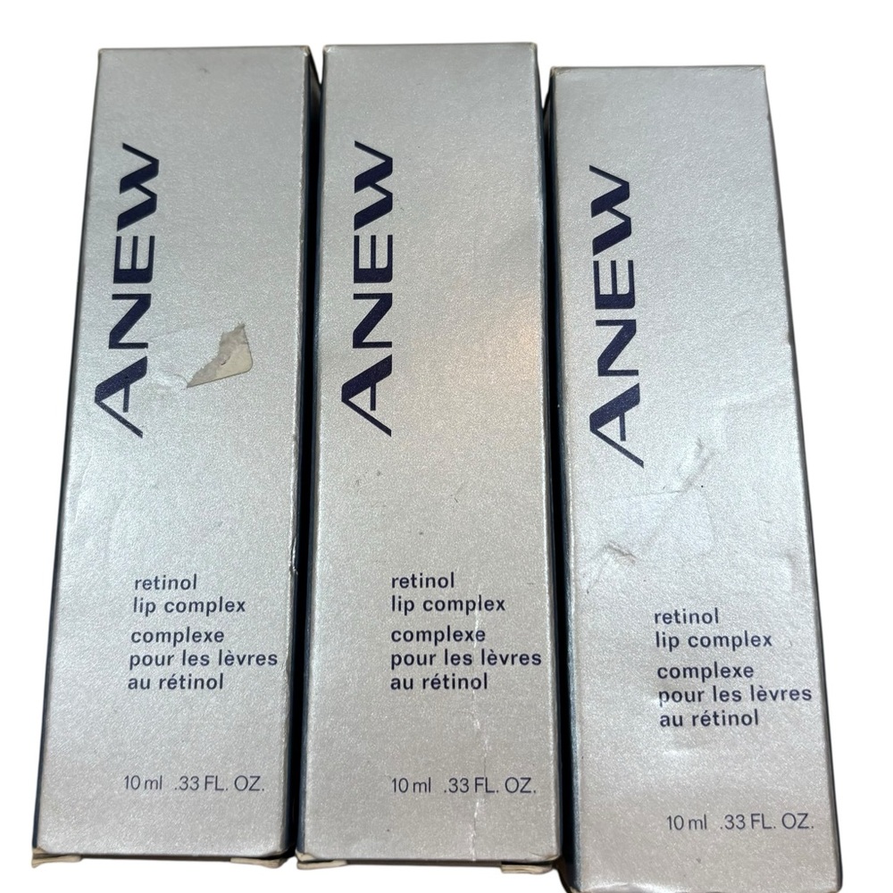 Lot of three Vintage Sealed Avon Anew Retinol Lip Complex .33 Fl Oz